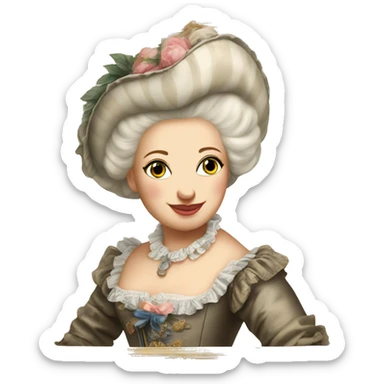 Marie Antoinette at the French Revolution sticker