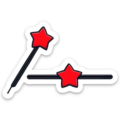 a cute red bobby pin hairpin sticker