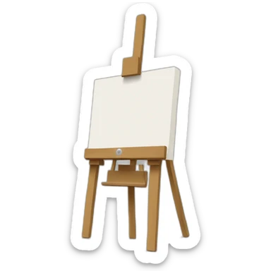 easel and canvas sticker