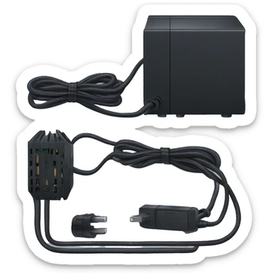 Black modular pc power supply sticker