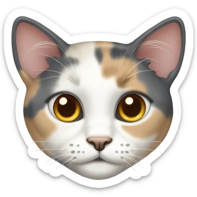 Dilute calico cat sticker