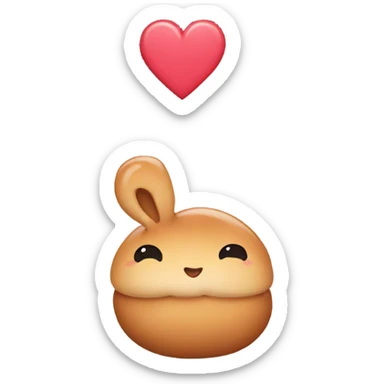 Heart shaped bun  sticker