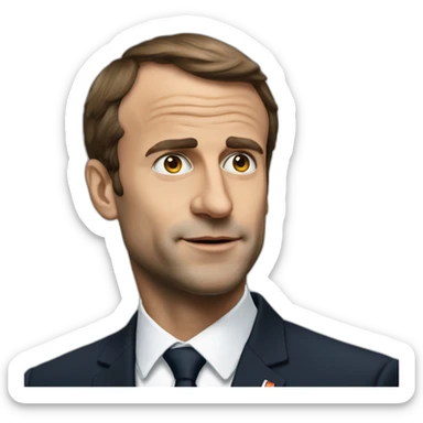 Macron qui vomi sticker