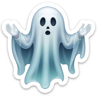 spooky ghost-like phantom, ethereal apparition sticker