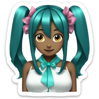Black Hatsune Miku sticker