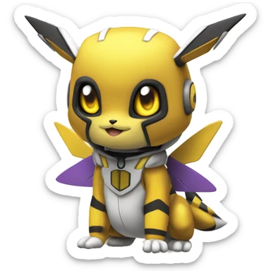 Metabee, Medabee, Renamon, Pikachu sticker