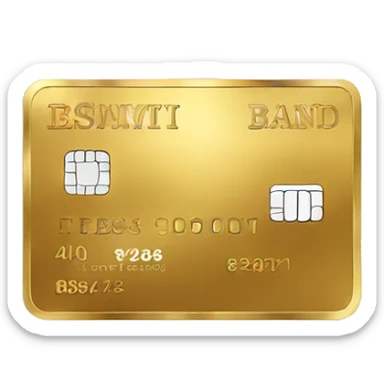 Bank card gold sticker