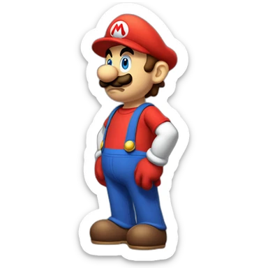 weak skinny mario sticker