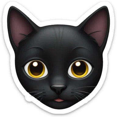 Black cat sticker