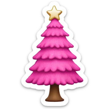 Pink Christmas tree  sticker
