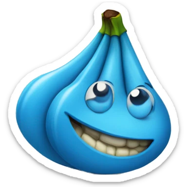 Blue banana sticker
