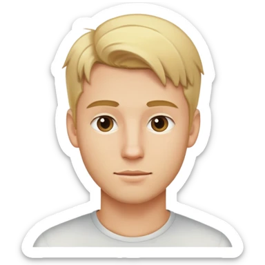 young man with blonde hair and light stubble sticker