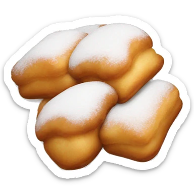 beignets flat sticker