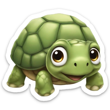 Baby turtle poop sticker