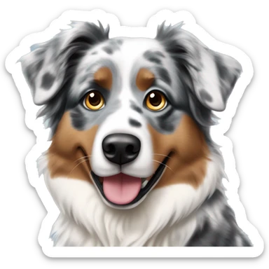Australian Shepherd blue Merle with three legs sticker