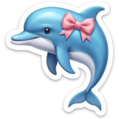 Dolphin wearing a bow  sticker