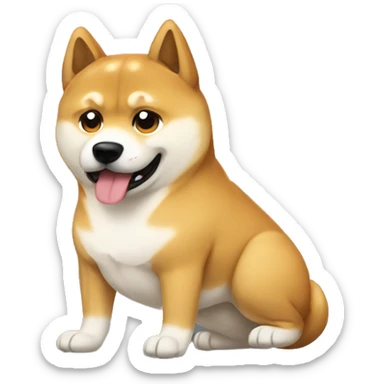 gym bro doge sticker