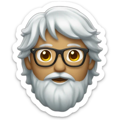 un tipo greñudo con lentes y una playera gay sticker