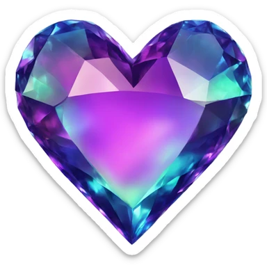 jewel tone heart sticker