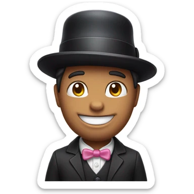 Male hello kitty with a hat sticker