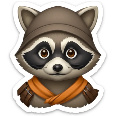 Raccoon bandit sticker