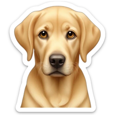 A 8 month old golden labrador sticker
