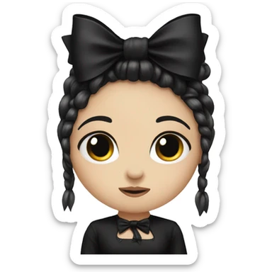 Goth girly bow sticker