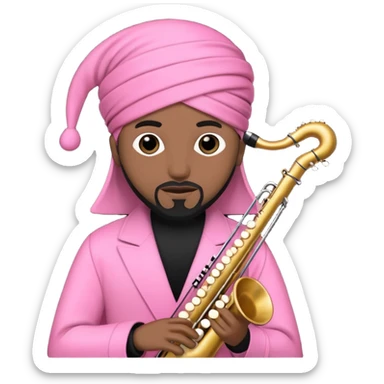 pink musician black qoman  sticker
