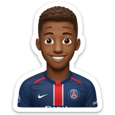 Ousmane Dembele avec le maillot du psg sticker