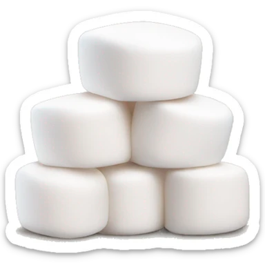 Stack of marshmallows sticker