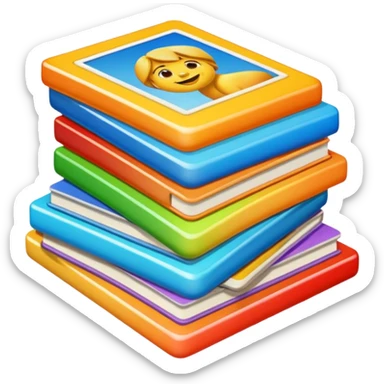 Many photos in one stack sticker