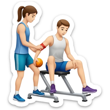Physical therapy for tendon injury sticker