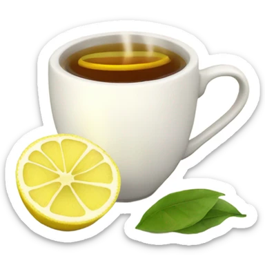 Cup of lemon tea sticker