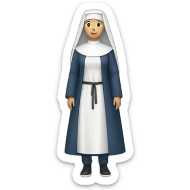 nun blue jeans sticker