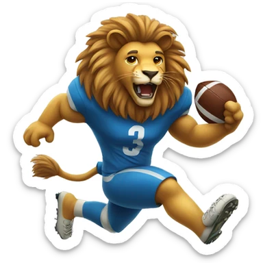 Lion playing football  sticker