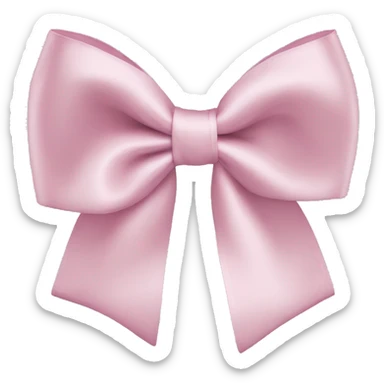 Satin bow Light pink  sticker
