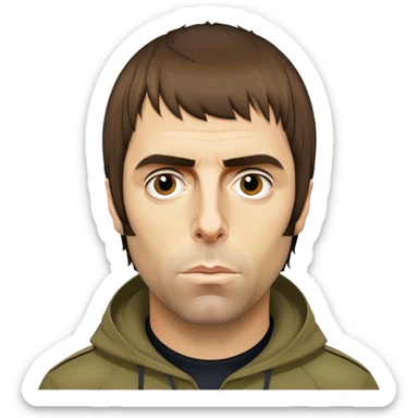 Liam Gallagher on the cross sticker