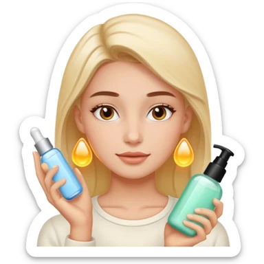 try different skincare products sticker