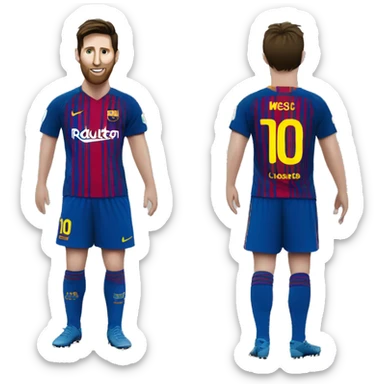 Messi manipulant un photocopieuse  sticker