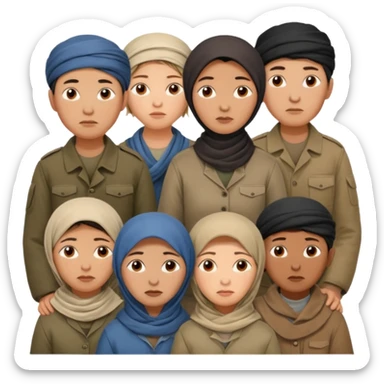 переселенцы из фронта в кыргызстан во время войныю добавь мужчин тоже sticker