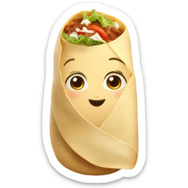 A burrito the size of a baby sticker