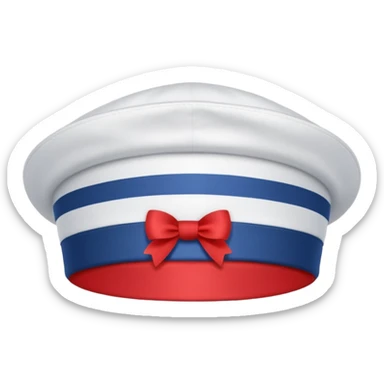 Sailor hat with red ribbon  sticker