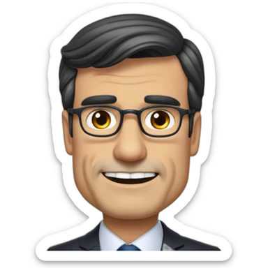 Presidente del gobierno Pedro Sánchez saludando a Puigdemont sticker