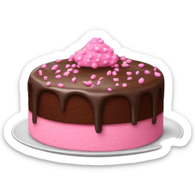 Chocolate cake with pink sprinkles  sticker