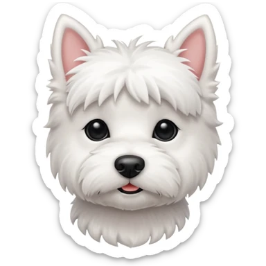 Tiny westie dog sticker
