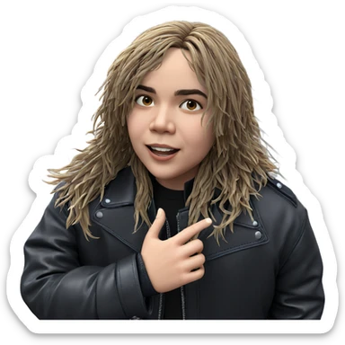 boy in leather jacket outdoors sticker