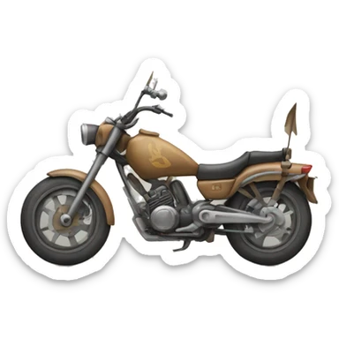 motorbike deer bow and arrow  sticker