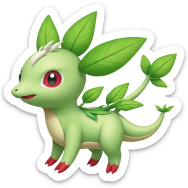 Celebi-Flygon-Shaymin-Chikorita-fusion (full body) sticker