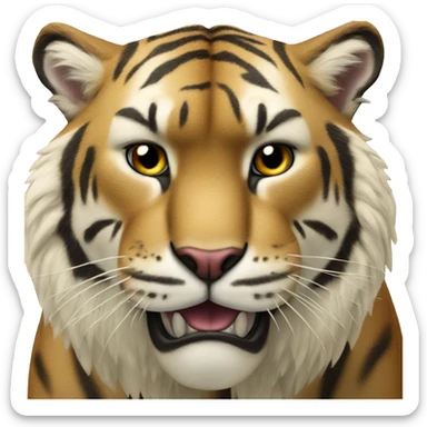 Hyper realistic sabertooth tiger  sticker