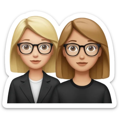 no, one is blonde without glasses, another one brown haired with glasses sticker